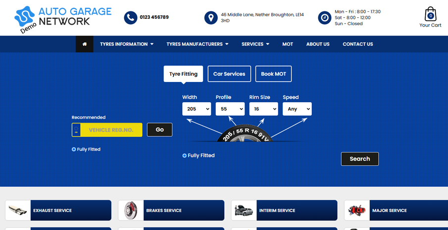Garage Website Design